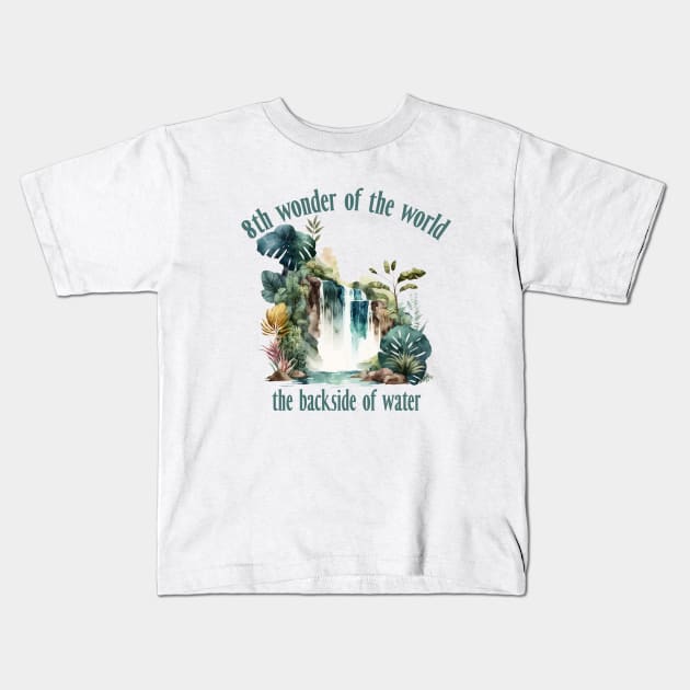 8th wonder of the world, the backside of water - Jungle Cruise Kids T-Shirt by qpdesignco